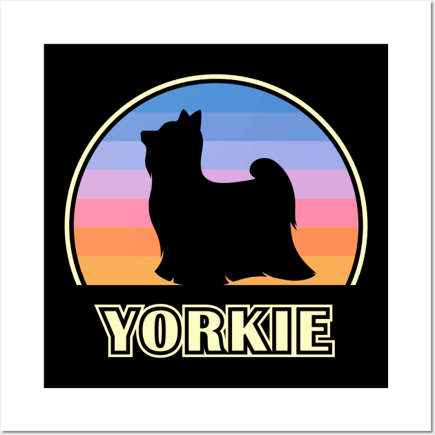 Yorkie Vintage Sunset Yorkshire Terrier Dog Wall Art by millersye